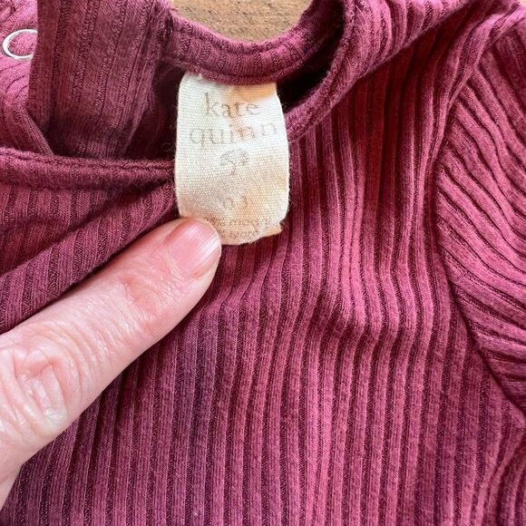 Kate Quinn Ribbed Ruffle Bodysuit, Size 0-3M - Picture 3 of 5